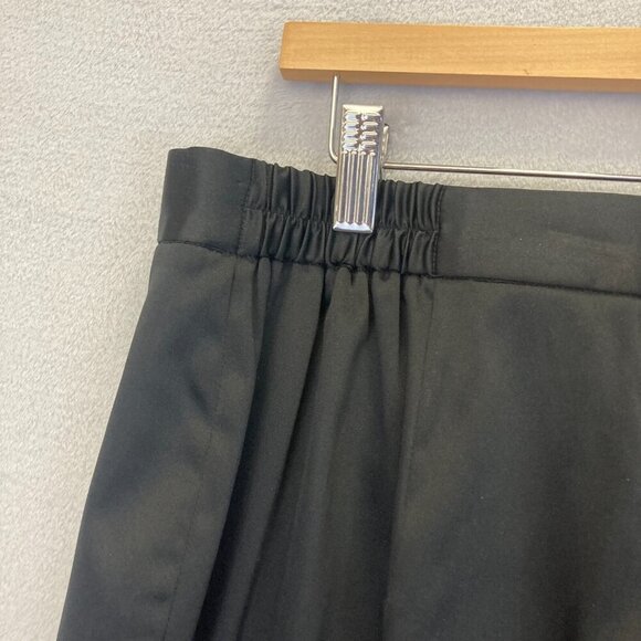 Y2K Spenser Jeremy 16W Black Satin Floral Embroidered Wide Leg Dress Pants Boho - Picture 13 of 15